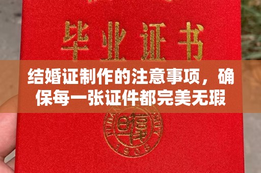 邓州结婚证制作的注意事项，确保每一张证件都完美无瑕